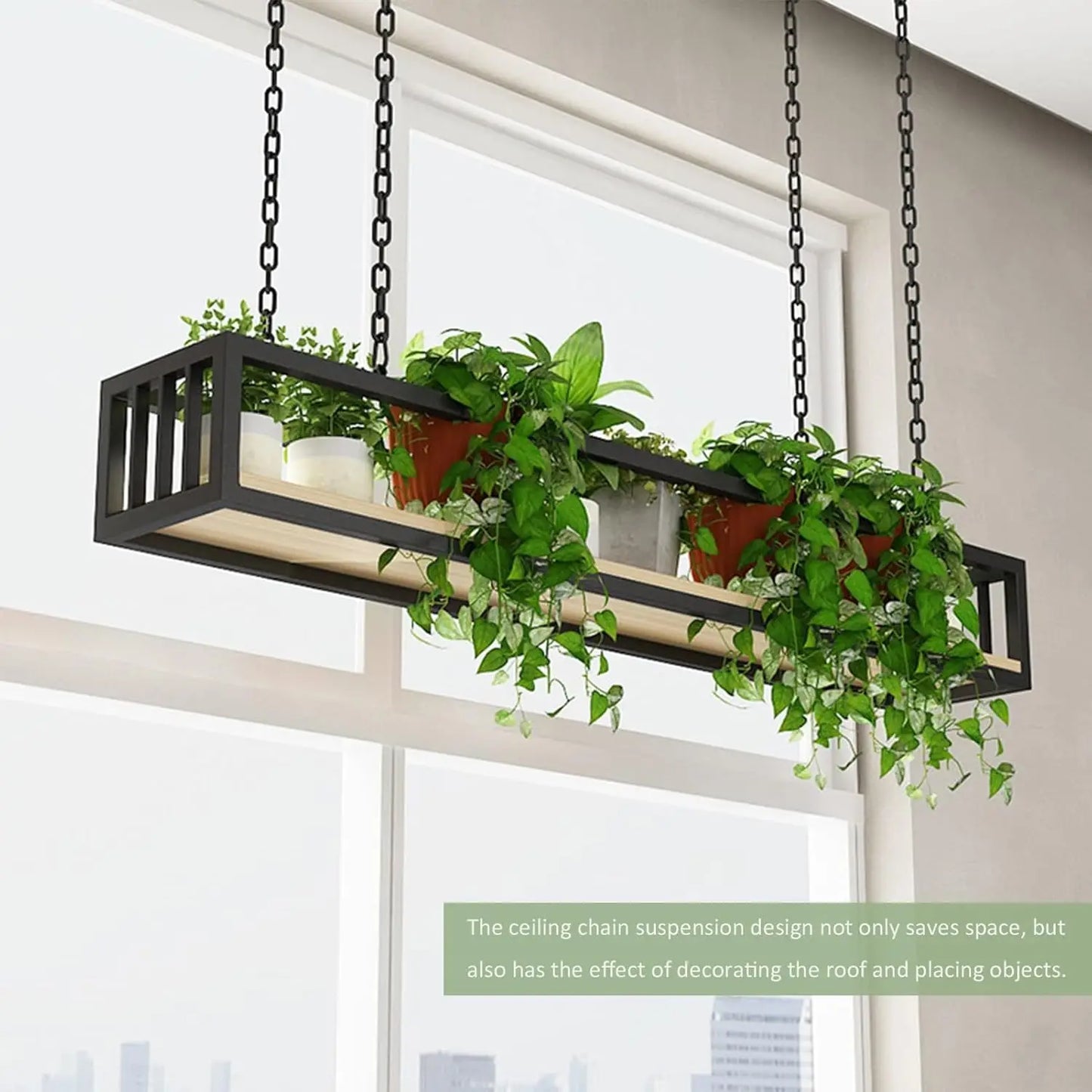 Ceiling Hanging Plant Shelves