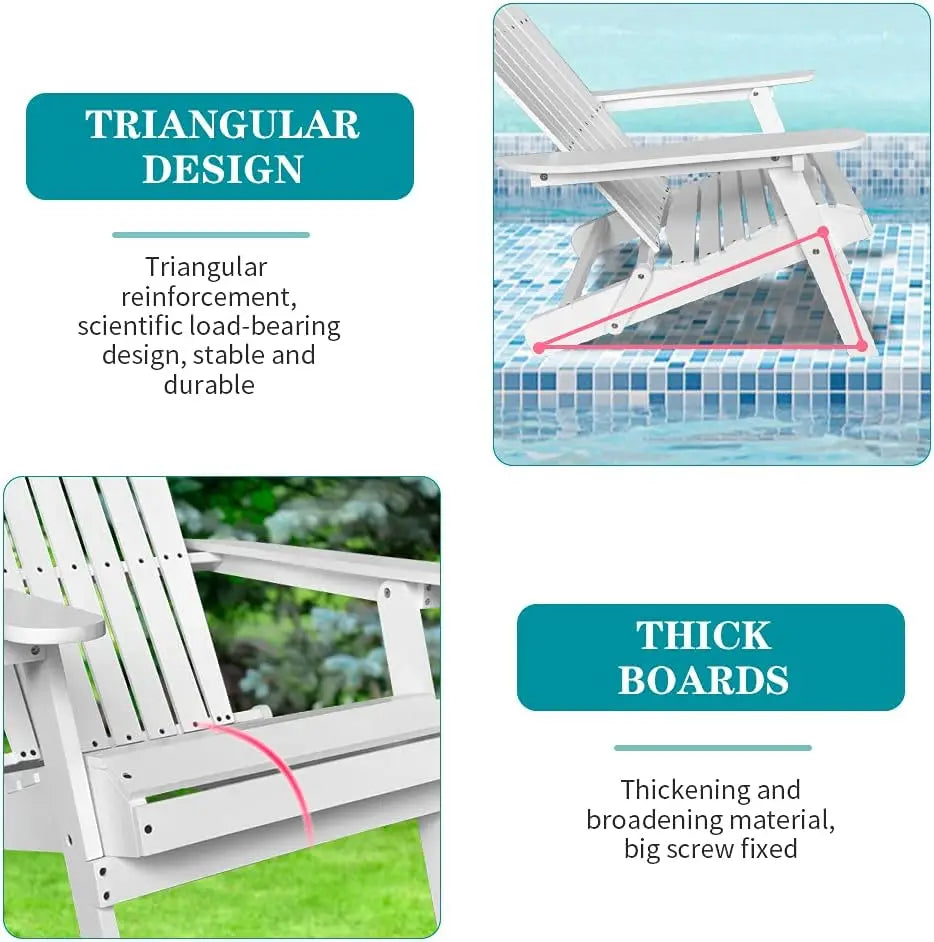 Adirondack Folding Chair White