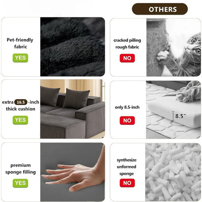 Sectional boneless Couch