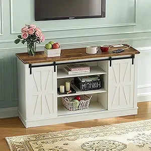 rustic wood 65-inch farmhouse tv stand