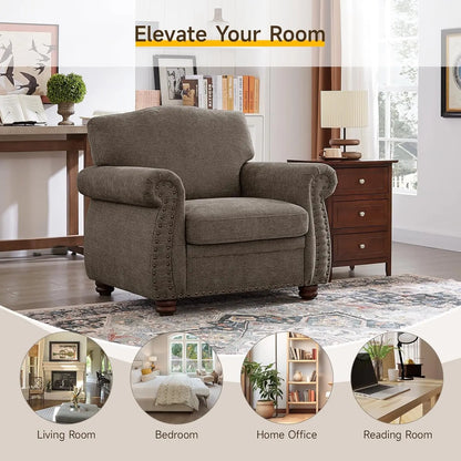 Nailhead Trim Armchair