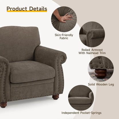 Nailhead Trim Armchair