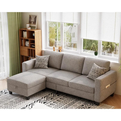 78" Convertible L Shaped Couch