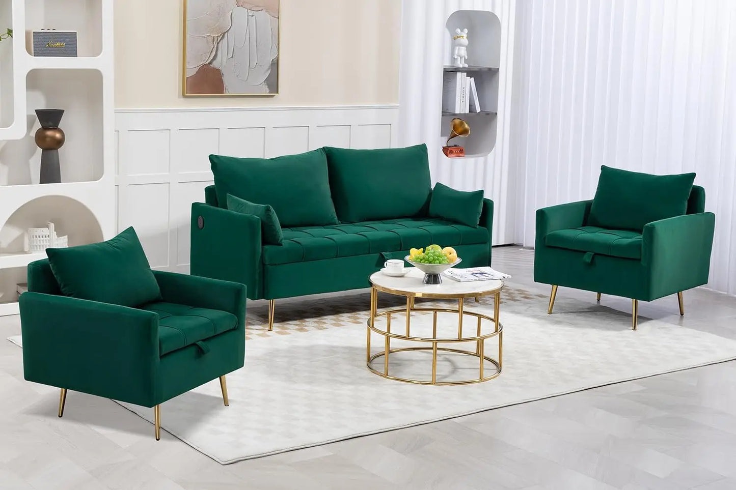 "60" Velvet Loveseat.