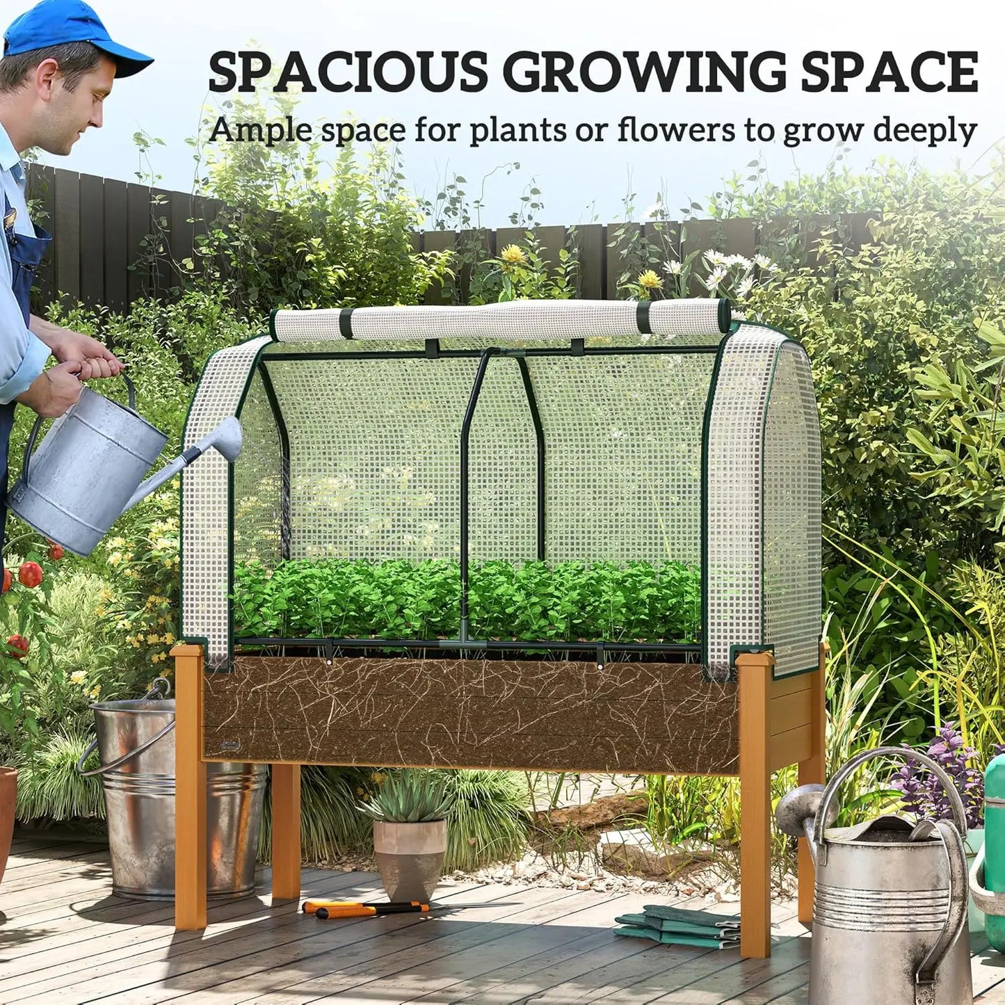 Raised Garden Bed with PE