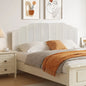 Velvet Upholstered Headboard White