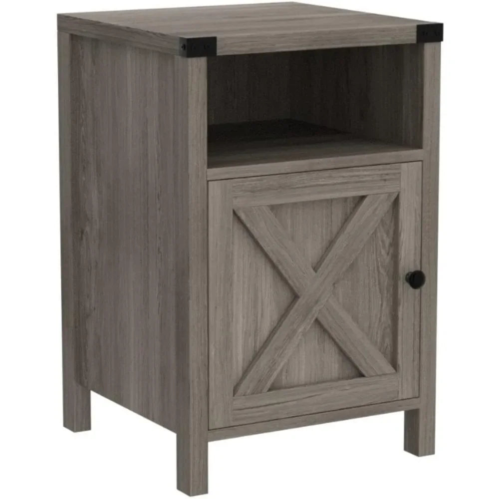 Nightstand Set with Barn Door