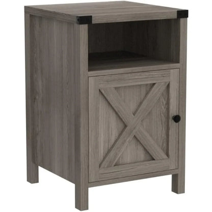 Nightstand Set with Barn Door