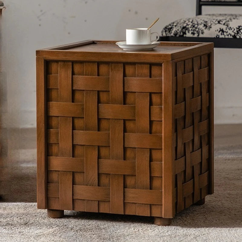 Wooden Coffee Table Wood Decoration Side Tables Modern Storage Table Multifunctional Luxury Square Tables Living Room Furniture