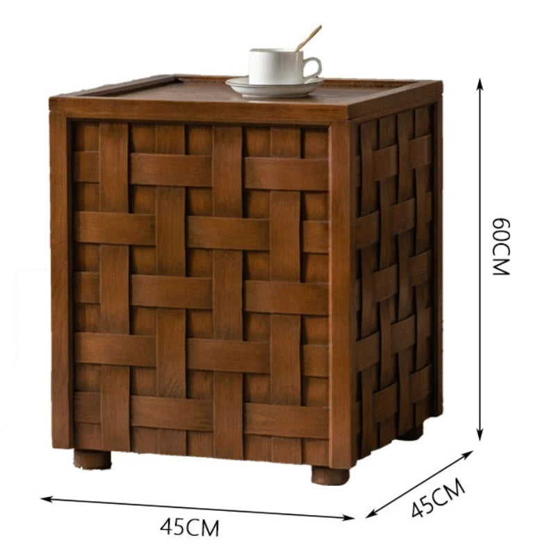 Wooden Coffee Table Wood Decoration Side Tables Modern Storage Table Multifunctional Luxury Square Tables Living Room Furniture