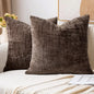 Chenille Pillowcase Bamboo Yarn Texture Throw Pillow Covers Solid Sofa Cushion Covers for Home Bedroom Living Room Decor