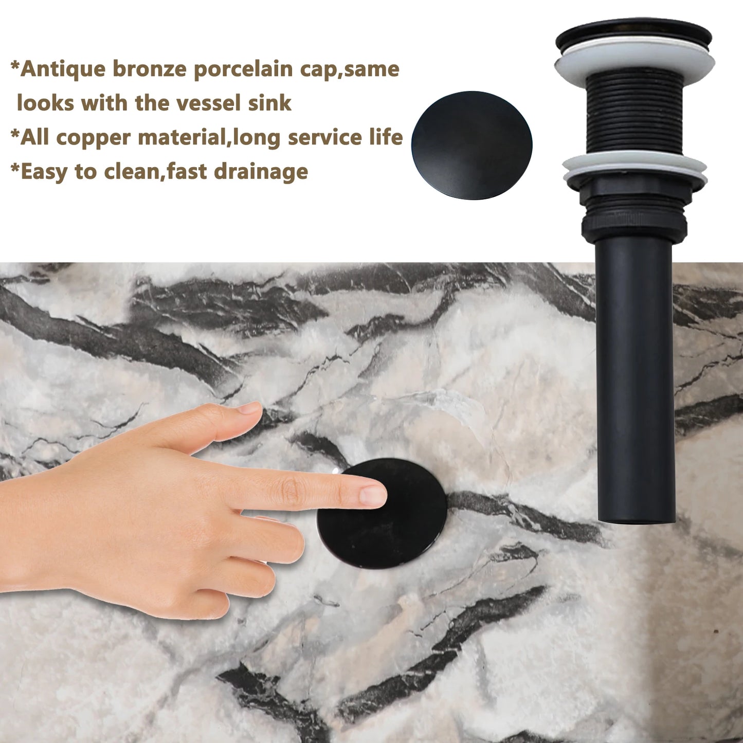 KEMAIDI Bathroom Vessel Sink