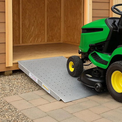 Aluminum Shed Storage Ramp, Capacity with Punch Plate Traction 29" x 24"