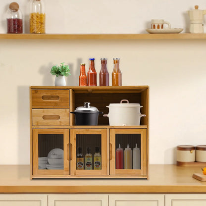 Bamboo Kitchen Utensil Cabinet