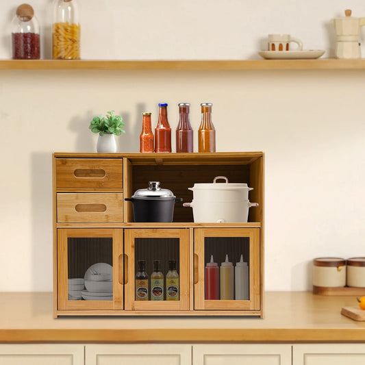 Bamboo Kitchen Utensil Cabinet