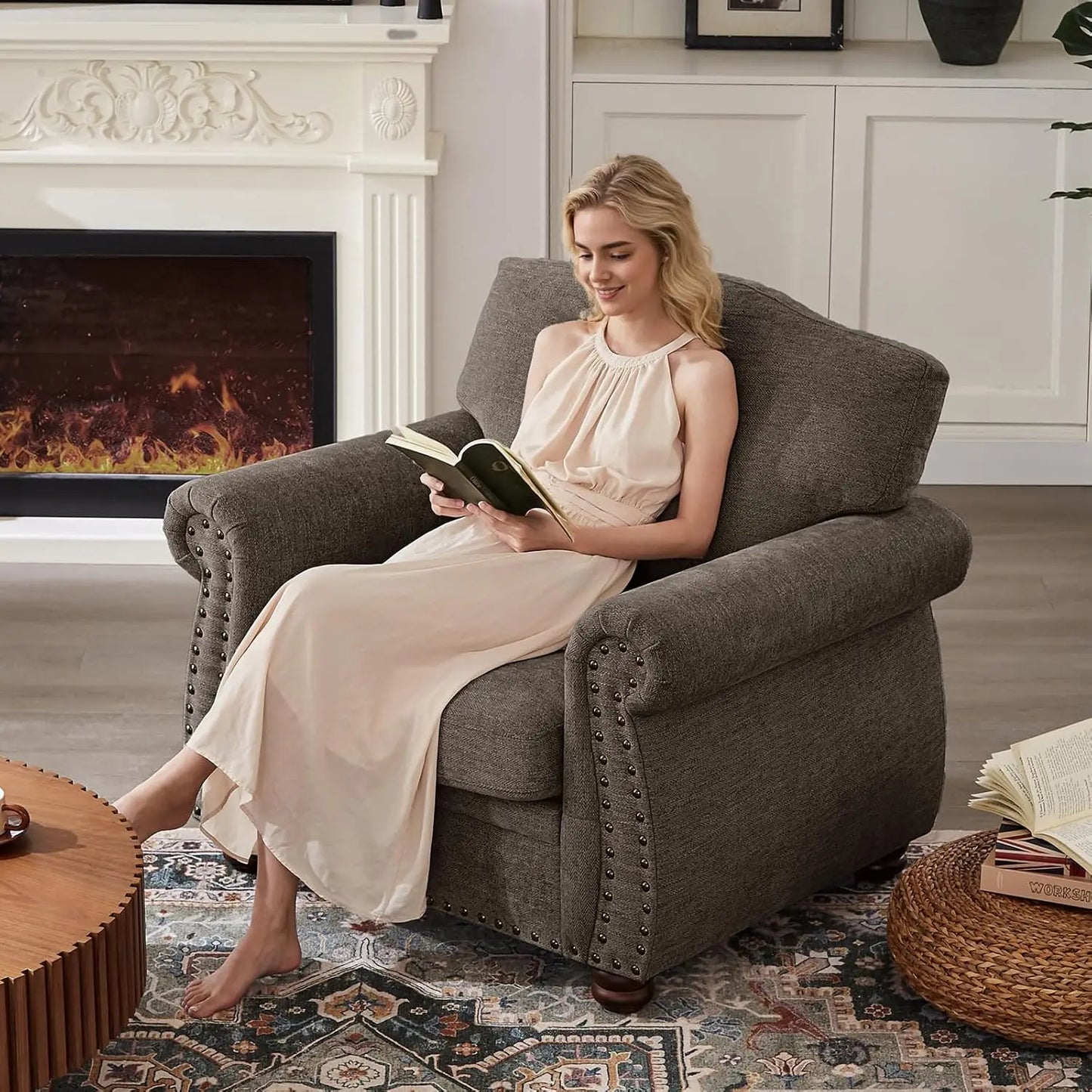 Nailhead Trim Armchair