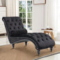 NEW-Tufted Chaise Lounge Chair Indoor