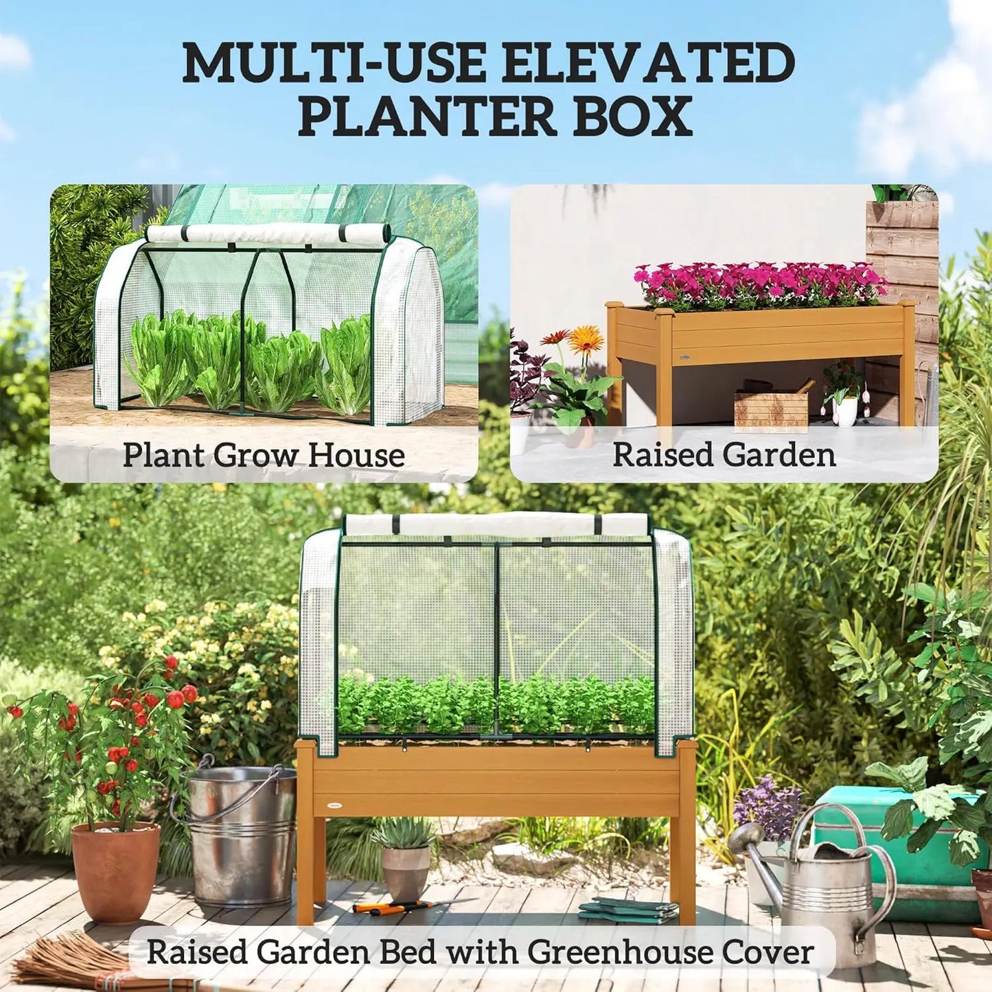 Raised Garden Bed with PE