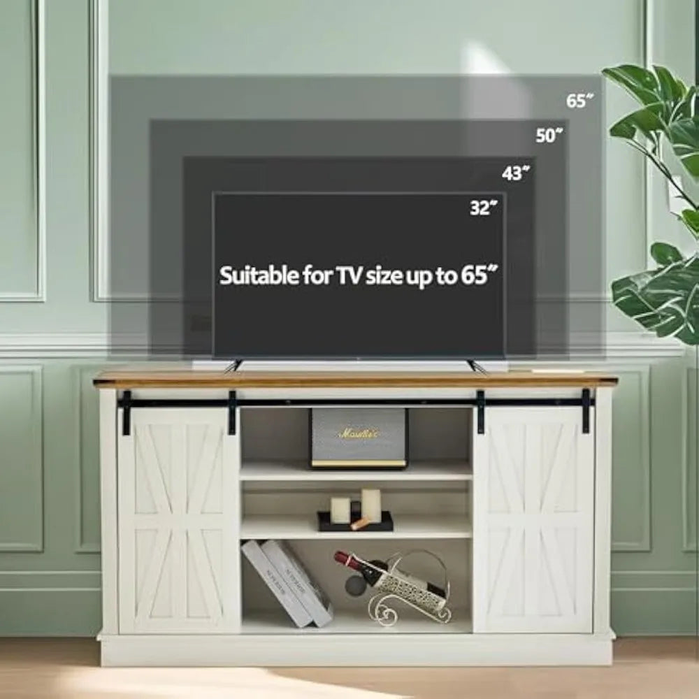 rustic wood 65-inch farmhouse tv stand