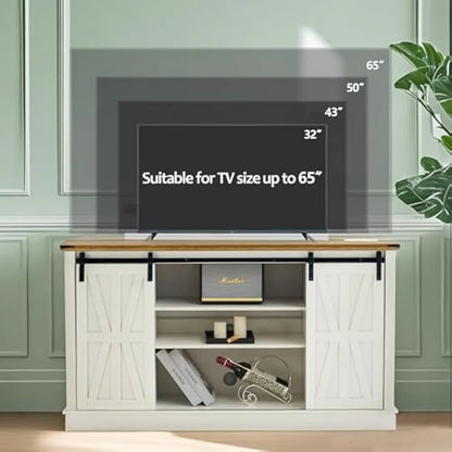 rustic wood 65-inch farmhouse tv stand