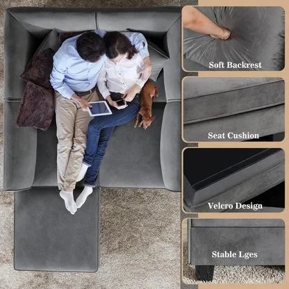 RPD4-Voasig 5 Pieces Sectional