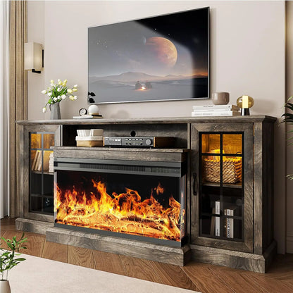 3 Sided Fireplace TV Stand