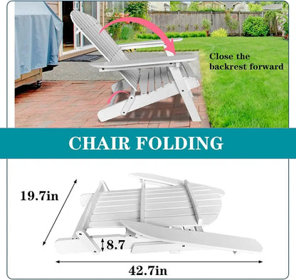 Adirondack Folding Chair White