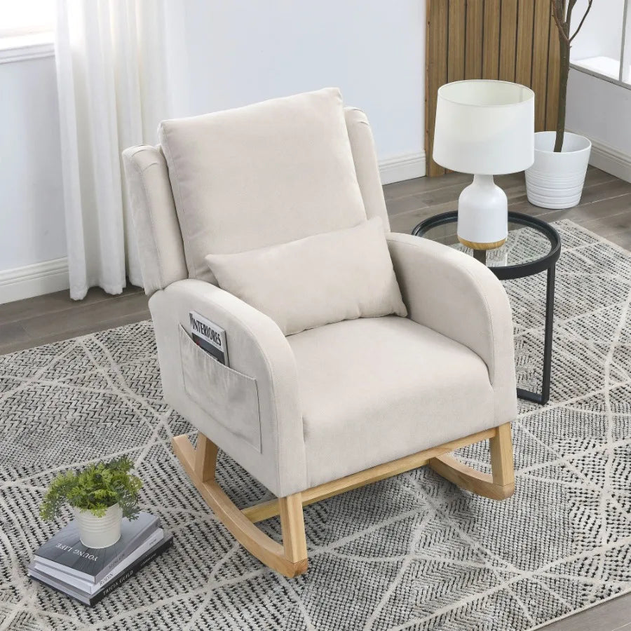 High Back Living Room Armchair Rocker