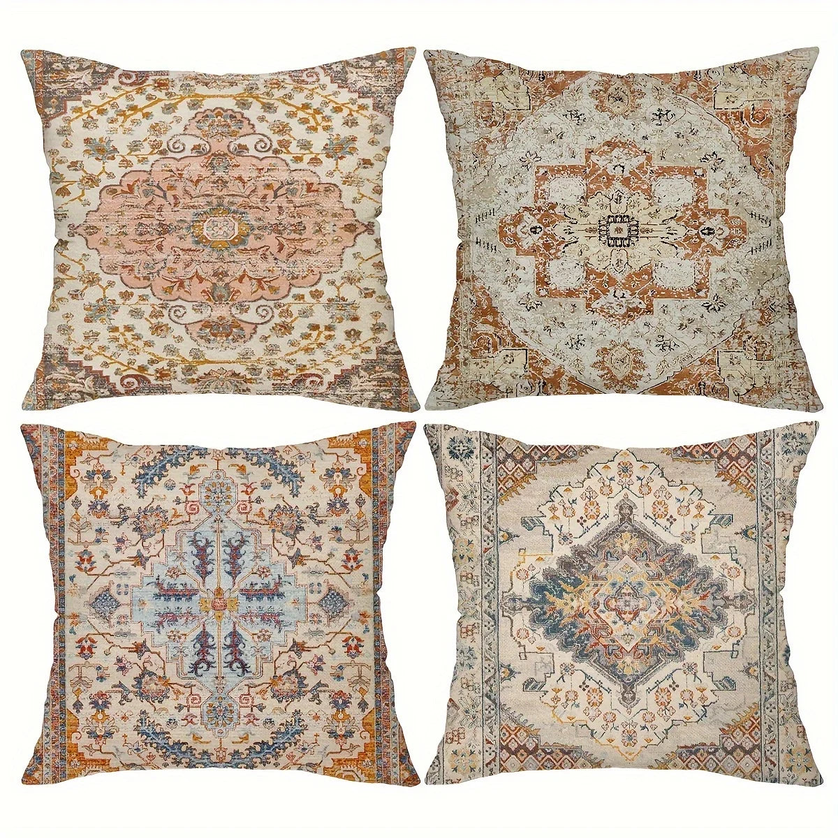 4PCS Bohemian Ethnic Style Throw Pillows