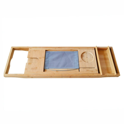 Retractable Bamboo Bathtub Board Shelf
