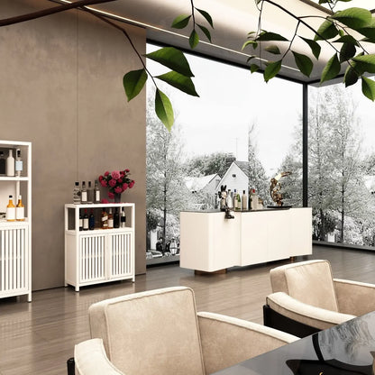 Large Capacity Bamboo Storage Cabinet