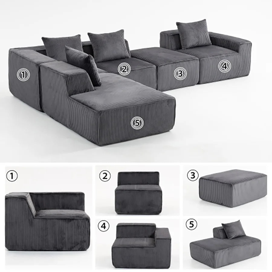 Sectional boneless Couch