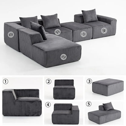 Sectional boneless Couch