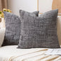 Chenille Pillowcase Bamboo Yarn Texture Throw Pillow Covers Solid Sofa Cushion Covers for Home Bedroom Living Room Decor