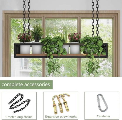Ceiling Hanging Plant Shelves