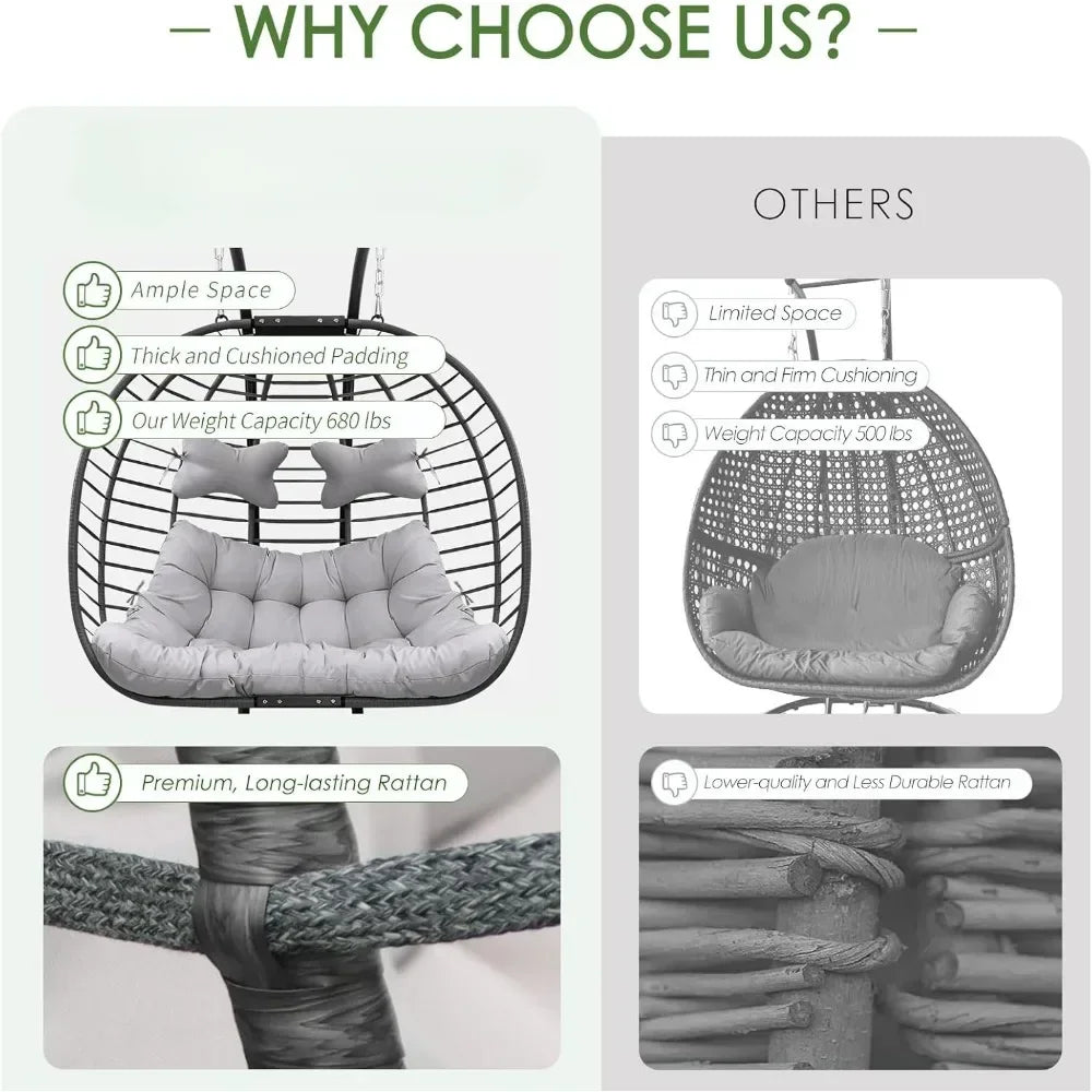 2 Person Double Egg Chair