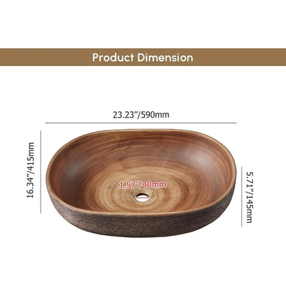 23" Oval Vessel Sink
