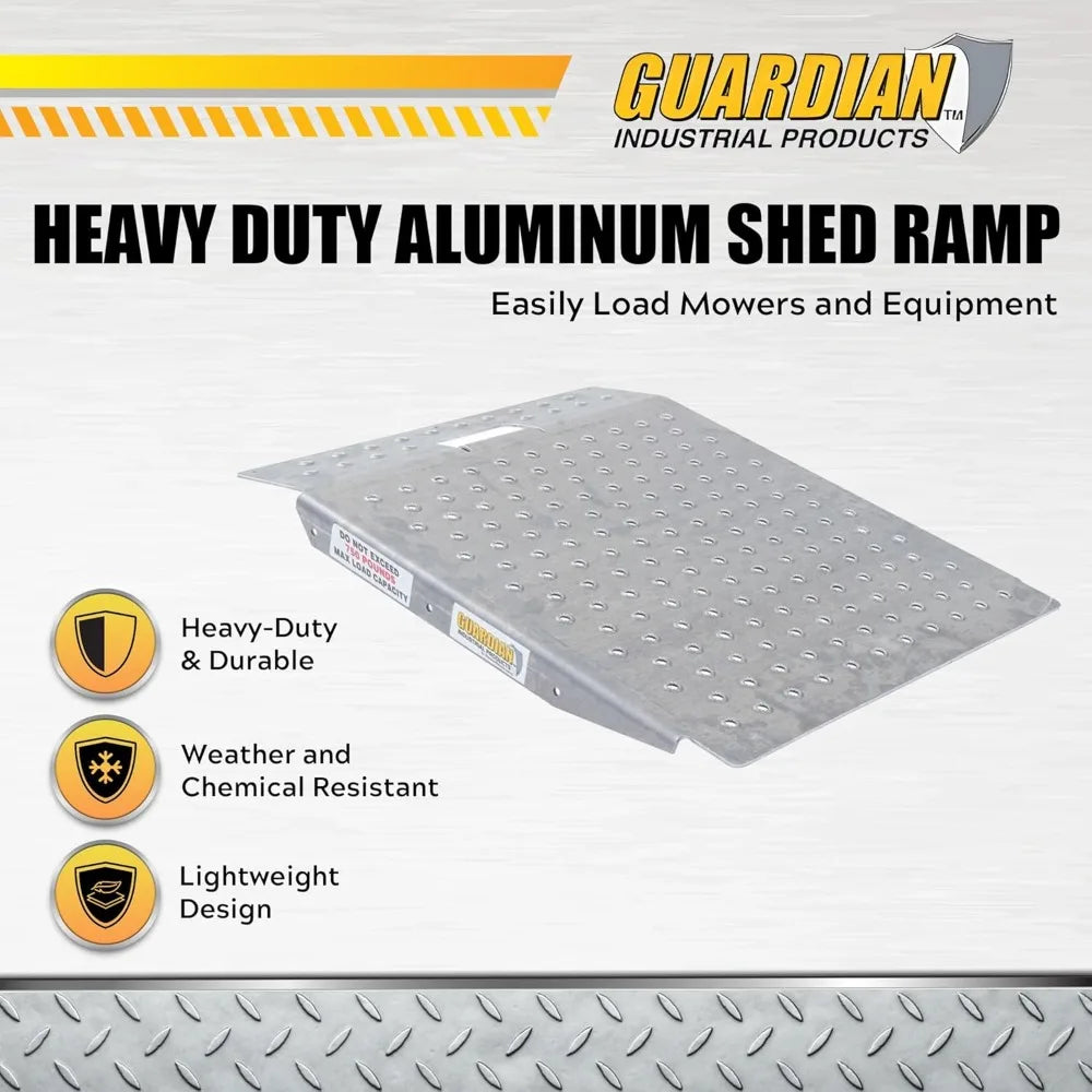 Aluminum Shed Storage Ramp, Capacity with Punch Plate Traction 29" x 24"