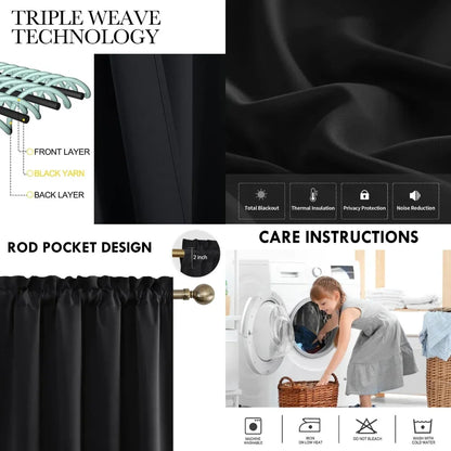 Thermal Insulated Grommet Curtains Panels