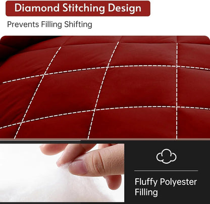 Reversible Comforter Set Queen/King Size,