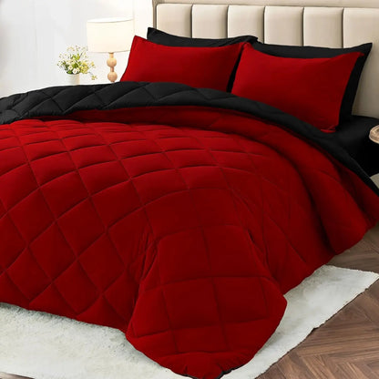 Reversible Comforter Set Queen/King Size,