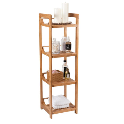 4 Tier Bamboo Shelving Tower