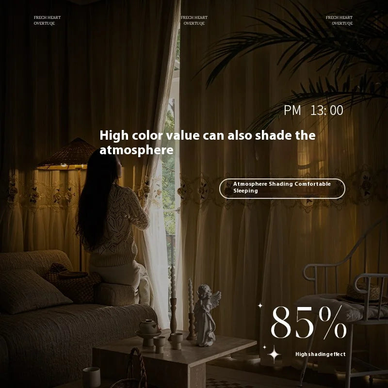 Embroidered Flower Curtains