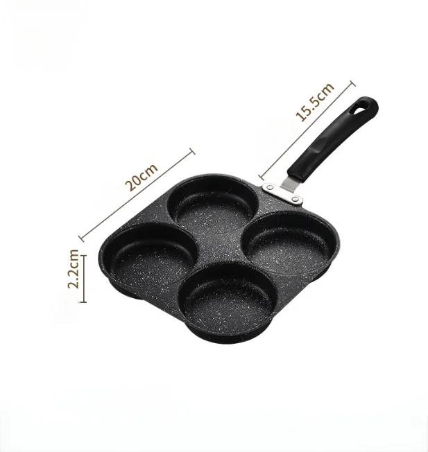 1pc Medical Stone Four-hole Omelette Pot