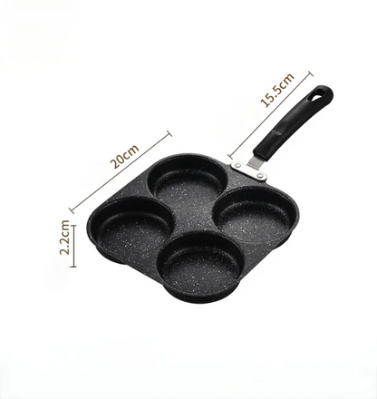 1pc Medical Stone Four-hole Omelette Pot