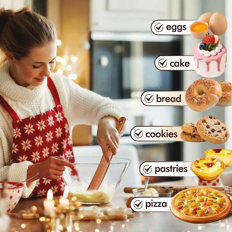 Wooden Kitchen Utensils Set Mixing Serving Spurtles Kitchen Tools