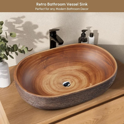 23" Oval Vessel Sink