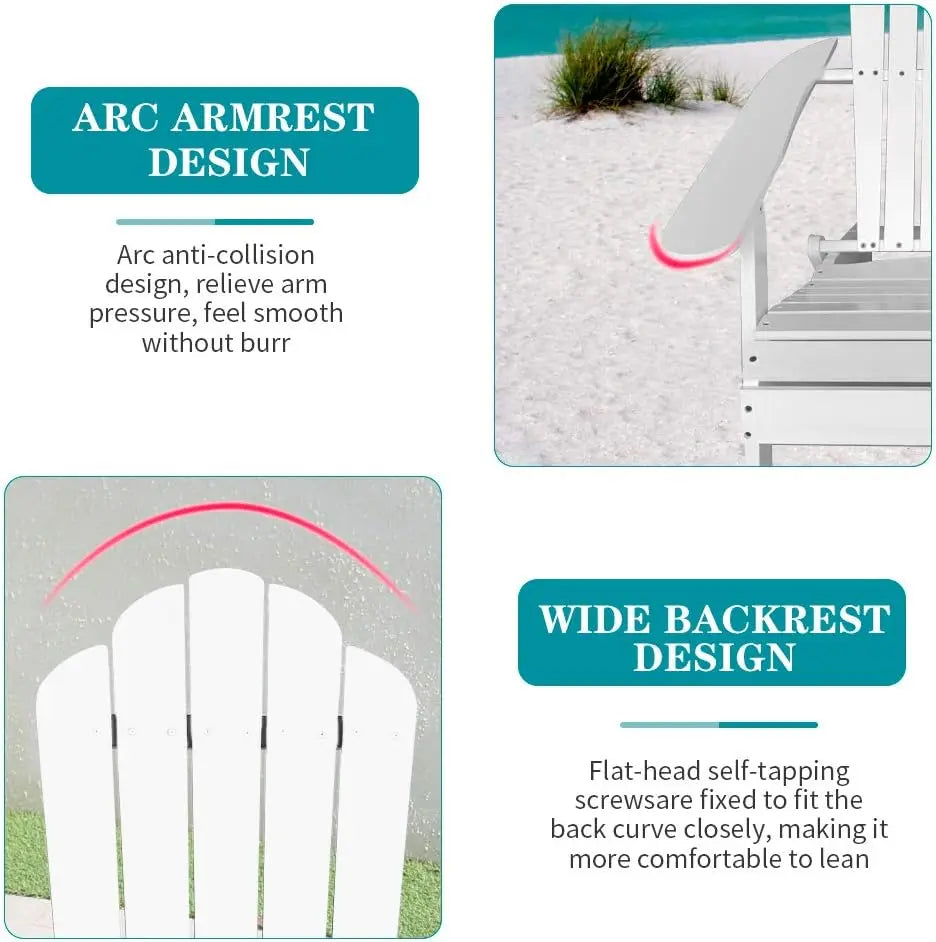 Adirondack Folding Chair White