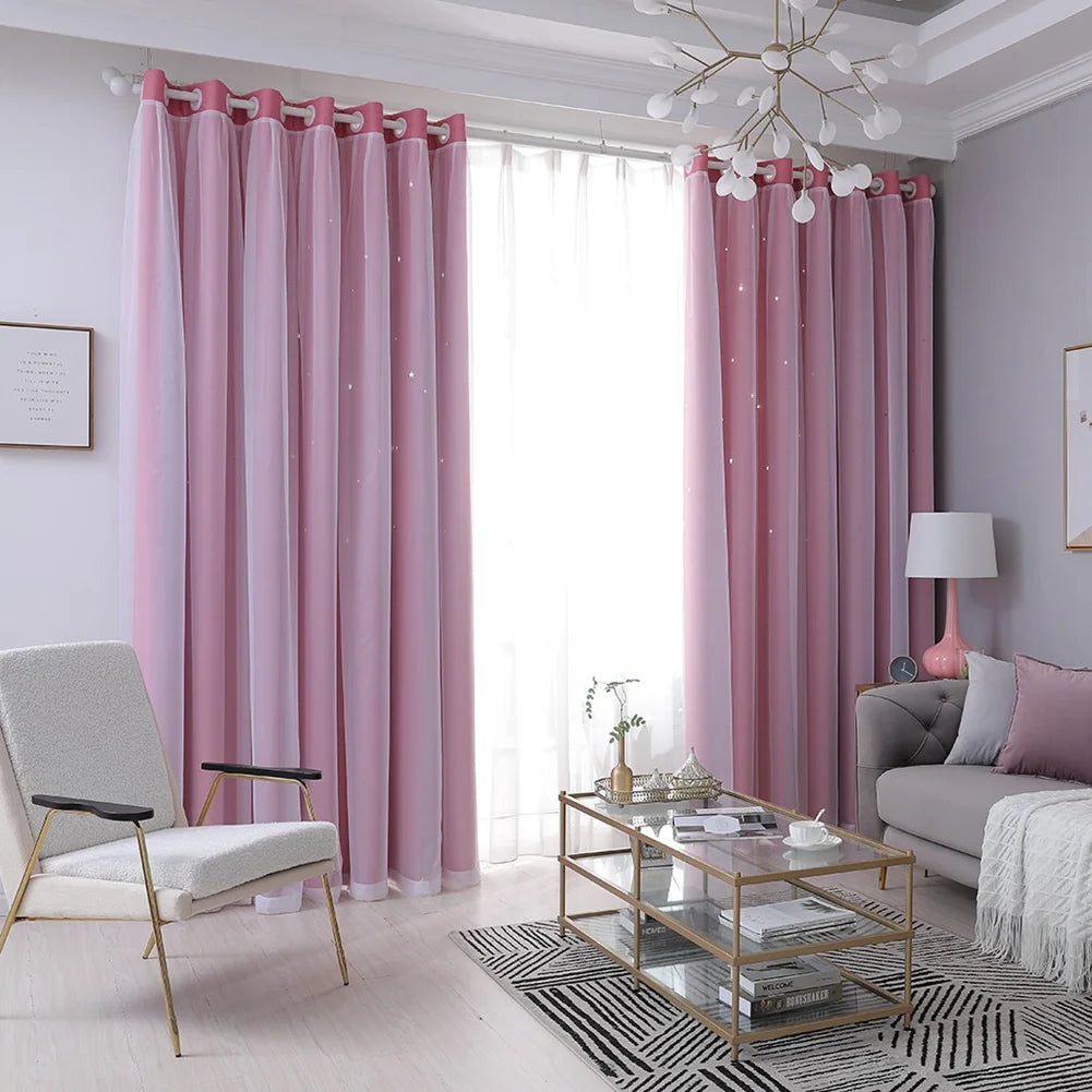 Hollow Out Star Curtain