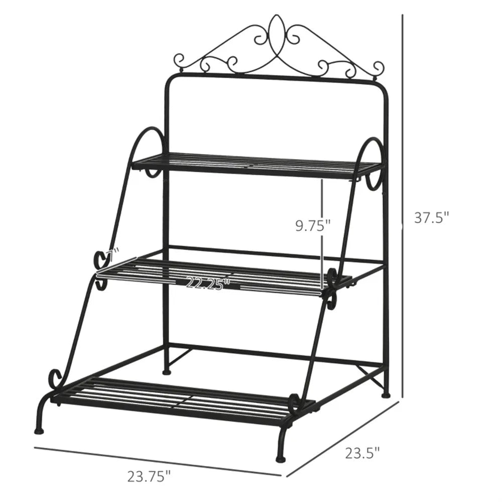 3-Tier Vertical Steel Plant Stand